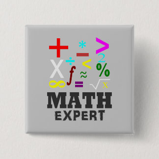 Badge Carré 5 Cm Symboles de maths