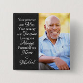 Badge Carré 5 Cm Sympathie commémorative moderne photo (Devant)