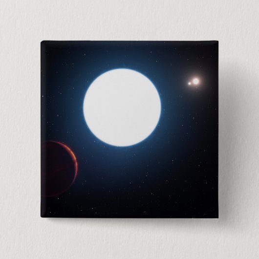 Badge Carré 5 Cm Système Triple Étoiles Hd 131399 (Devant)