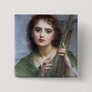 Badge Carré 5 Cm T31601 Madame avec la lyre (panneau)