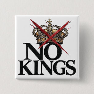Badge Carré 5 Cm T-shirt NO KINGS