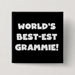 Badge Carré 5 Cm T-shirts blanc et cadeaux du Meilleur-est Grammie