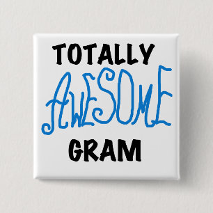 Badge Carré 5 Cm T-shirts bleus et cadeaux de gramme totalement