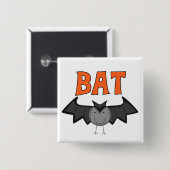 Badge Carré 5 Cm T-shirts et cadeaux BAT (Devant & derrière)