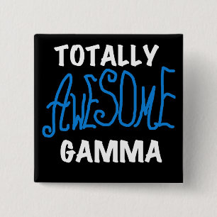 Badge Carré 5 Cm T-shirts et cadeaux bleus gamma totalement