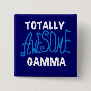 Badge Carré 5 Cm T-shirts et cadeaux bleus gamma totalement