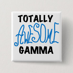 Badge Carré 5 Cm T-shirts et cadeaux bleus gamma totalement