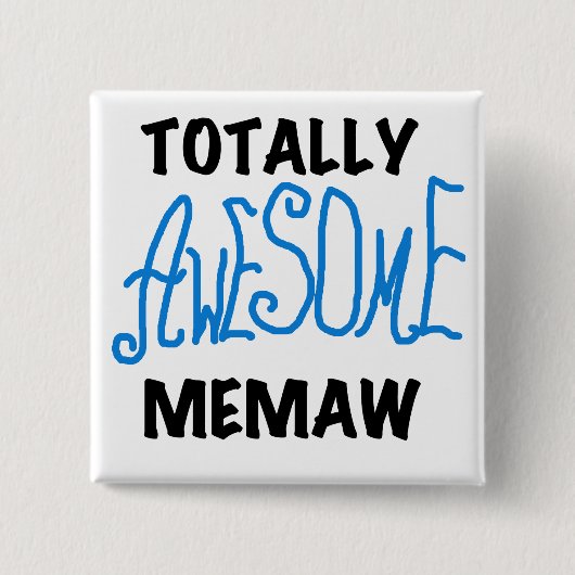 Badge Carré 5 Cm T-shirts et cadeaux bleus totalement (Devant)