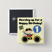 Badge Carré 5 Cm T-shirts et cadeaux d'anniversaire de voiture de (Devant & derrière)