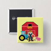 Badge Carré 5 Cm T-shirts et cadeaux de basse cour (Devant & derrière)