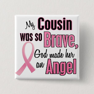 Badge Carré 5 Cm T-shirts et cadeaux de cancer du sein de COUSIN