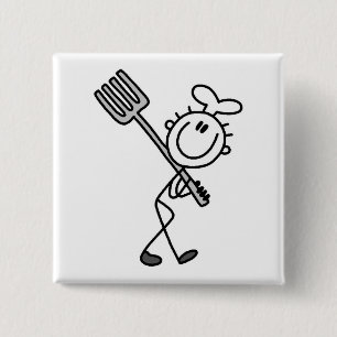Badge Carré 5 Cm T-shirts et cadeaux de cuisinier bonhomme allumett