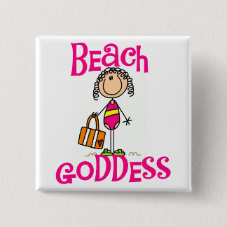 Badge Carré 5 Cm T-shirts et cadeaux de déesse de plage