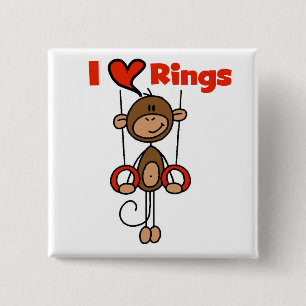 Badge Carré 5 Cm T-shirts et cadeaux de gymnaste qui aime les annea