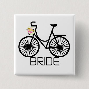 Badge Carré 5 Cm T-shirts et cadeaux de jeune mariée de bicyclette