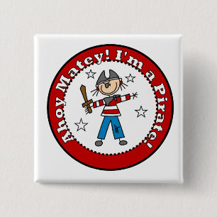 Badge Carré 5 Cm T-shirts et cadeaux de pirates