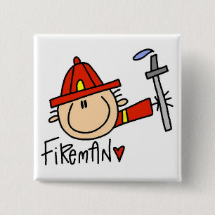 Badge Carré 5 Cm T-shirts et Cadeaux de Pompiers