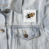 Badge Carré 5 Cm T-shirts et cadeaux d'éclat du football (En situation)