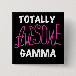 Badge Carré 5 Cm T-shirts et cadeaux Gamma Rose totalement géniaux