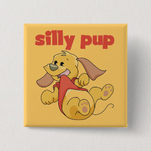 Badge Carré 5 Cm T-shirts et cadeaux idiots de chiot