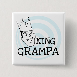 Badge Carré 5 Cm T-shirts et cadeaux King Grampa