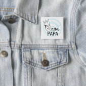 Badge Carré 5 Cm T-shirts et cadeaux King Papa (En situation)