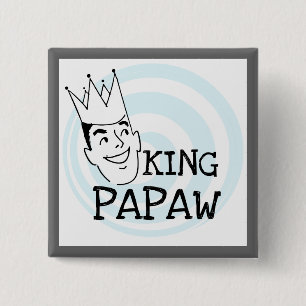 Badge Carré 5 Cm T-shirts et cadeaux King Papaw