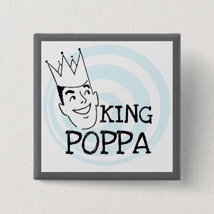 Badge Carré 5 Cm T-shirts et cadeaux King Poppa