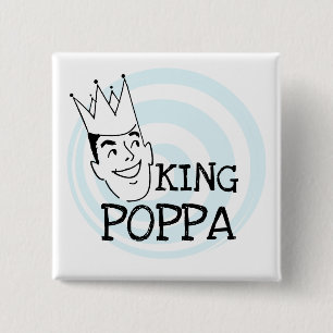 Badge Carré 5 Cm T-shirts et cadeaux King Poppa