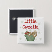 Badge Carré 5 Cm T-shirts et cadeaux Little Sweetie (Devant & derrière)