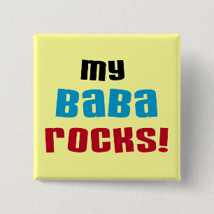 Badge Carré 5 Cm T-shirts et cadeaux My Baba Rocks