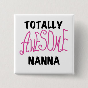 Badge Carré 5 Cm T-shirts et cadeaux Nanna roses absolument géniaux