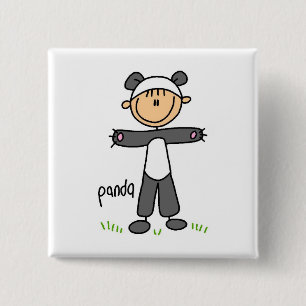 Badge Carré 5 Cm T-shirts et cadeaux Panda Dress Up