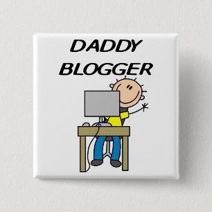Badge Carré 5 Cm T-shirts et Cadeaux Papa Blogueur