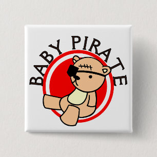 Badge Carré 5 Cm T-shirts et cadeaux pour bébé pirate
