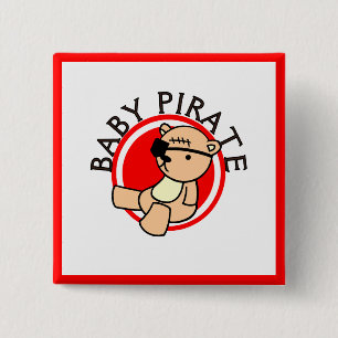 Badge Carré 5 Cm T-shirts et cadeaux pour bébé pirate