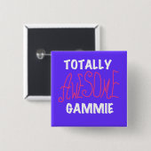 Badge Carré 5 Cm T-shirts et cadeaux roses totalement (Devant & derrière)