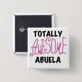 Badge Carré 5 Cm T-shirts et cadeaux roses totalement (Devant & derrière)