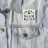Badge Carré 5 Cm T-shirts et cadeaux Snow Rocks (En situation)