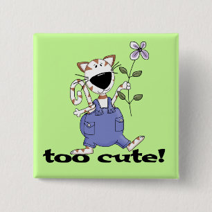 Badge Carré 5 Cm T-shirts et cadeaux trop mignons de chat de Kitty