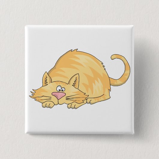 Badge Carré 5 Cm tabby, chat (Devant)