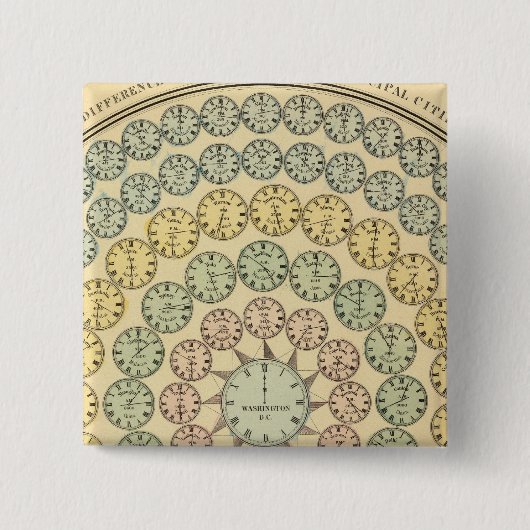 Badge Carré 5 Cm Table de temps (Devant)