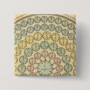 Badge Carré 5 Cm Table de temps