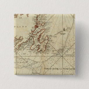 Badge Carré 5 Cm Tableau Des Banques De Terre-Neuve