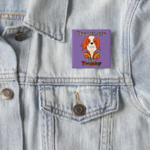 Badge Carré 5 Cm Taco Twosday Chiots 2-22-22