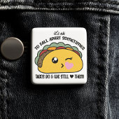 Badge Carré 5 Cm Tacos s'effondre mème