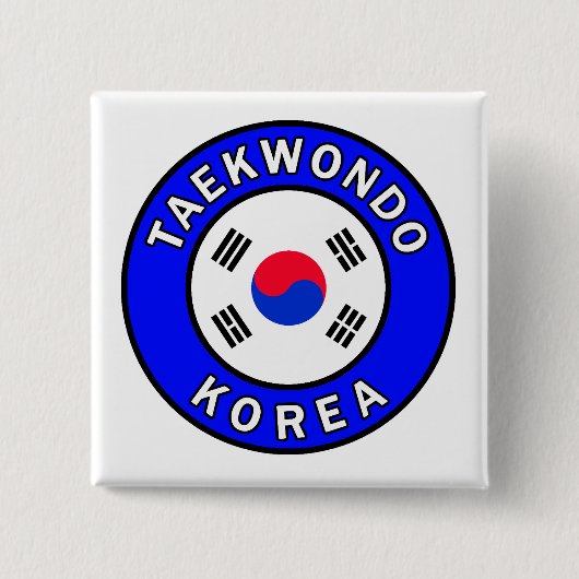 Badge Carré 5 Cm Taekwondo (Devant)