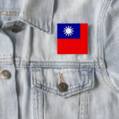 Badge Carré 5 Cm taiwan flag (En situation)