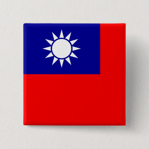Badge Carré 5 Cm taiwan flag