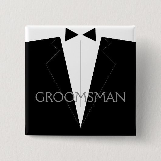 Badge Carré 5 Cm Talent classique de Groomsman (Devant)